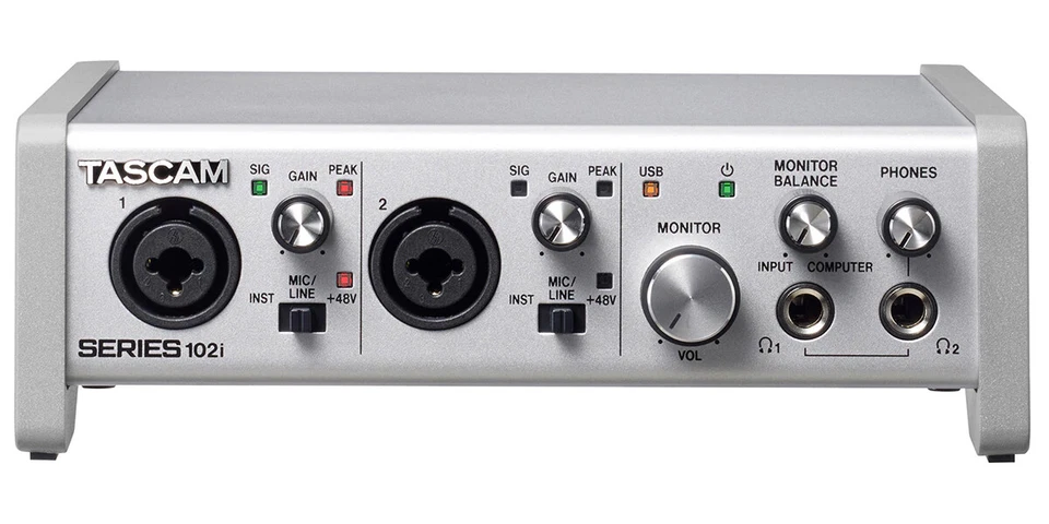 Tascam SERIES 102i USB Audio MIDI Interface Ultra-HDDA Microphone Preamplifier - Image 2 of 4