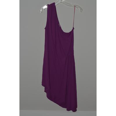 New Haute Hippie One Shoulder Dress purple Large L Designer Neiman Marcus 