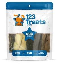 Assorted Dog Chews | 2 Pounds of Delicious Natural Chews for Dogs by 123 Treats