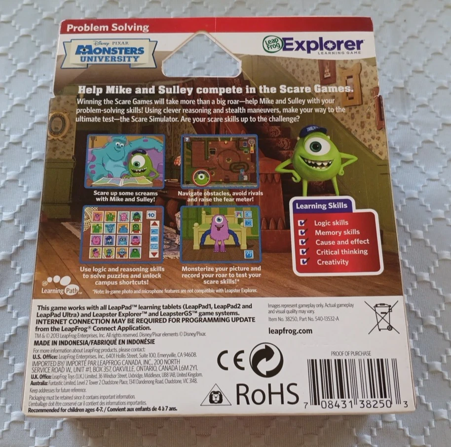 Leap Frog Disney MONSTERS UNIVERSITY LeapPad Tablet & LeapsterGS - Image 2 of 2
