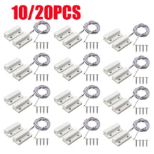 10/20Pair MC-38 Surface Mount Wired NC Door Sensor Alarm Magnetic Reed Switch##
