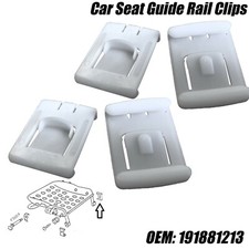 4x Seat / Chair Runner Guide Clips For VW Golf MK1 MK2 MK3 GTI VR6 White Plastic