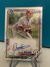 2021 Bowman Chrome 1st Johan Rojas Speckle /299 Autograph Auto #CPA-JR