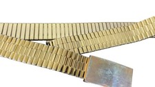 100% Authentic Rare Marc Jacobs Gold Tone Stretchy Metal Belt For Dress / Jeans