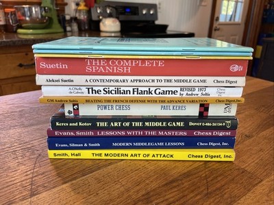 Chess Book Lot of 12 Smith, Suetin, Soltis, Keres; Attack, Middlegame, Defense..