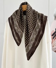 70 Cashmere 30 Silk Bandanna 65X65cm Scarf Neckerchief cashew Print Shawl wrap