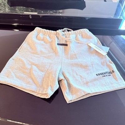 * 1 × Heather Gray Essentials Shorts * 1 × White/Cream Essentials Shorts * 