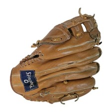 VTG Spalding Baseball Mitt Pro Flite Chrome Tanned Top Grain Leather 42-5348 RH