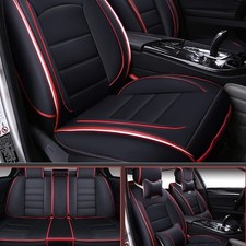 5 Seats Pu Leather Full Set Luxury Front Rear Car Seat Cover Cushion Universal 5 Seats Pu Leather Full Set Luxury Front Rear Car Seat Cover Cushion Universal