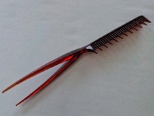 Vtg ADORN Lucite V Rat Tail Teasing Fine Tooth Styling Hair Comb