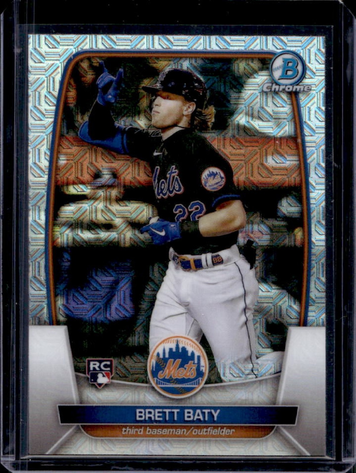 2023 Bowman Mega Box Brett Baty RC Mojo Refractor Rookie #80 Mets