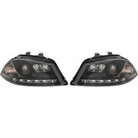 Scheinwerfer Passend FüR Set Seat Ibiza Baujahr 02-08 Klarglinks/Schwarz