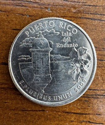 2009 P Puerto Rico Territory State Quarter. Uncirculated from US mint roll.