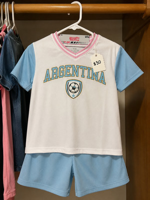 Super cute Pink and blue Argentina, World Cup girls outfit