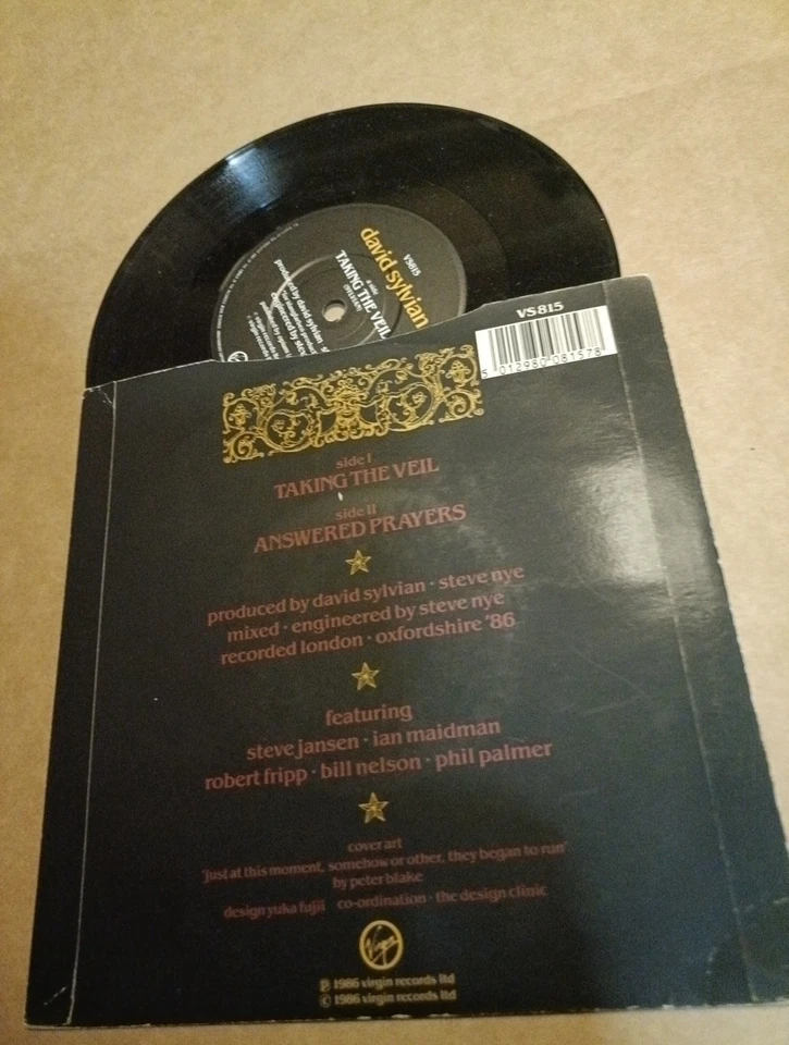 David Sylvian ‎– A Little Girl Dreams Of Taking The Veil     7"    VG+/VG - Image 2 of 2