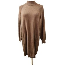 NEW ROOTS Bowen Mock Neck Long Sleeve Dark Loden Green Sweater Dress Size M