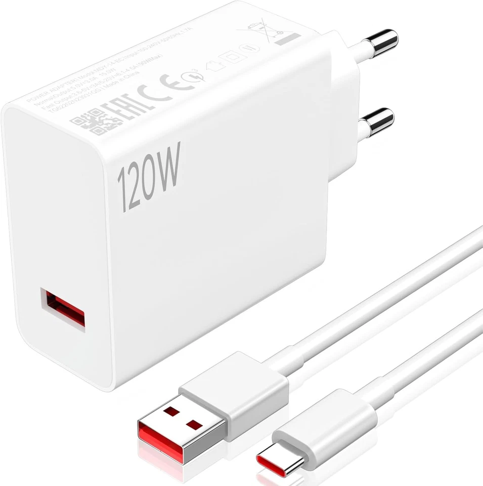 120W USB Ladegerät für Xiaomi 14 13 Pro 14T 13T 12T Redmi Note 14 Pro+ 13 12 5G - Bild 4 von 4