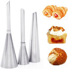 3 Stück Edelstahldüsen, Creme Spritzbeutel Nozzle, Lang Spritztüllen Set, Zum De