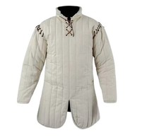 Medieval Thick Padded Cotton Gambeson Reenactment SCA LARP Jacket Armor Costume