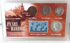 Pearl Harbor Commemorative Coin and Stamp Collection 1941