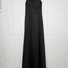Black Evening Dress with Padded Bust and Shoulder Slip Prevention