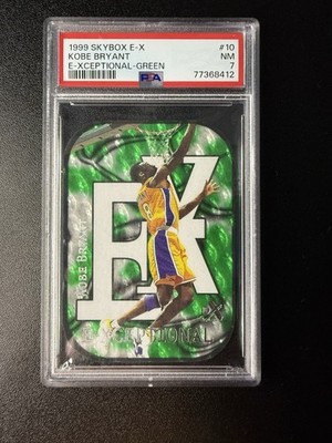 1999-00 Skybox E-X E-Xceptional Kobe Bryant #10 XC Green /500 PSA 7