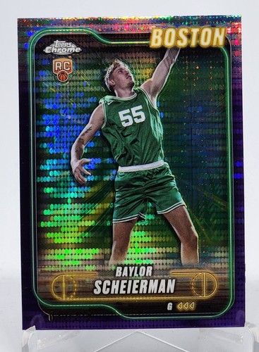 2024-25 Topps Chrome Baylor Scheierman RC /275 Boston Celtics