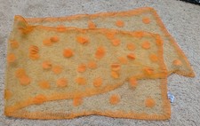 Women's Vintage Sheer Orange Polka Dot Scarf 43in X 13 Inches