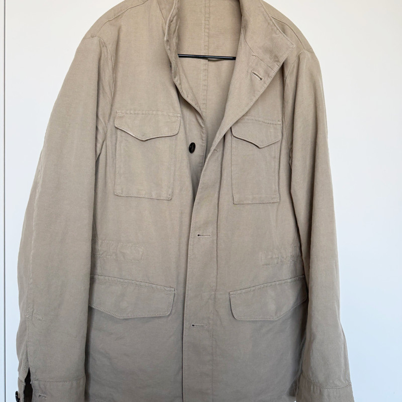 Massimo Dutti Cotton Linen Blended Jacket Men's L thumbnail 4