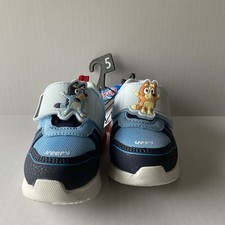 NWT Bluey Toddler Boys Sz 5 Light Up Slip On Sneaker BLUE With On/Off Switch