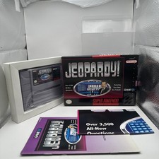 Jeopardy Super Nintendo SNES COMPLETE Box Manual Poster MINTY GameTek