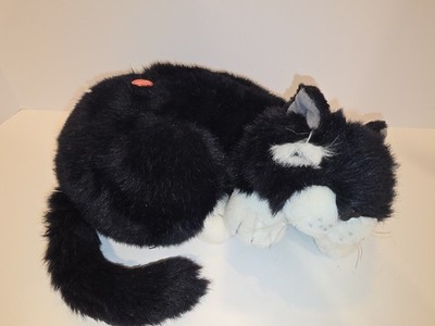 12'' COLLECTIONS Etc PURRING MEOWING CAT BLACK & WHITE 13013 PLUSH WMG