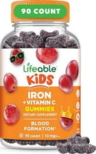 Iron Supplements for Kids | 10mg | with Vitamin C | Great Tasting Iron Gummies |