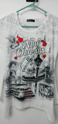 Maxi&Co New Orleans  Graphic Tee Top Size LG