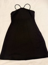 Lovers and Friends Women's Black Solid Strappy Sleeveless Mini Slip Dress, M