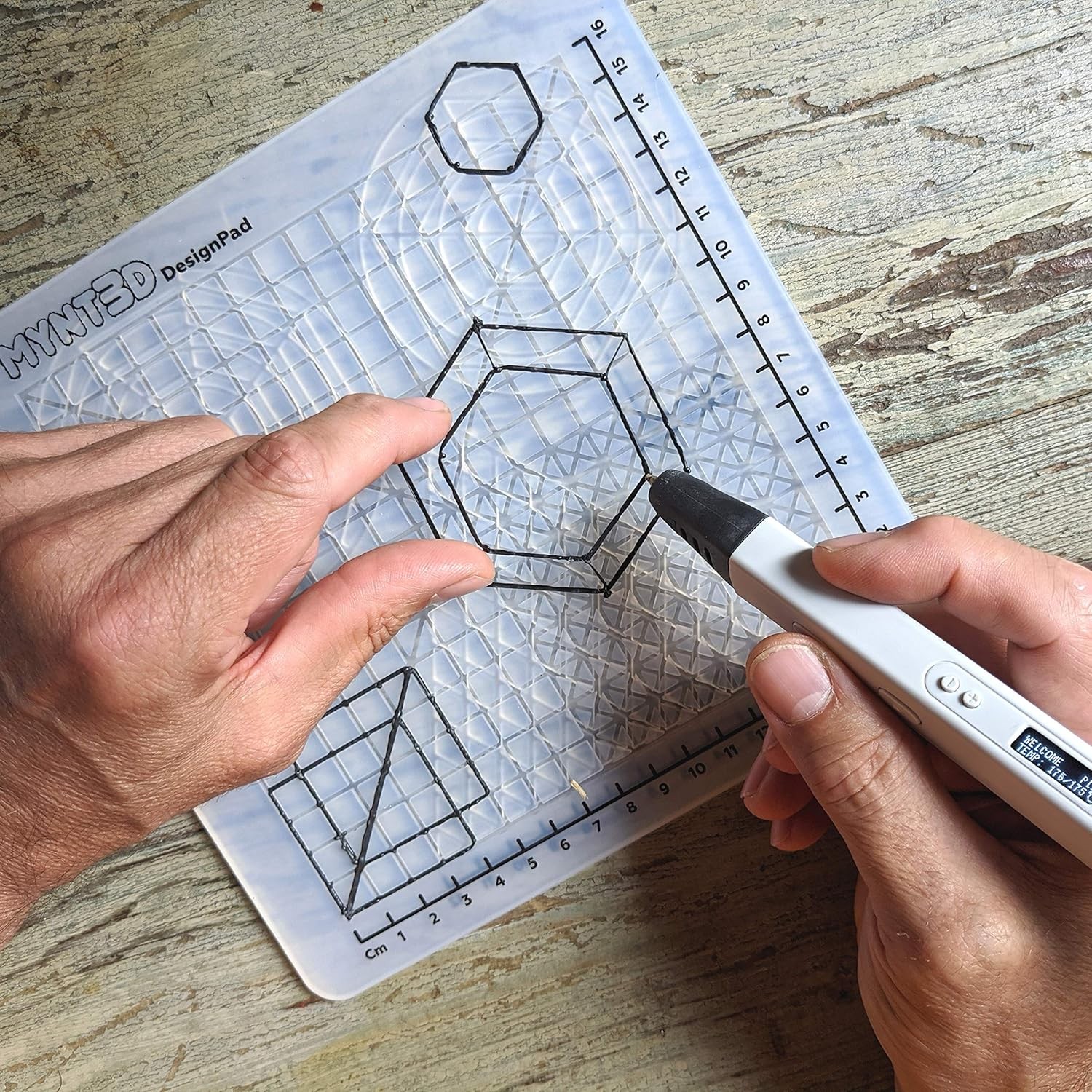 MYNT3D 3D Pen Mat Kit, DesignPad + FreePad,Black White, Black 