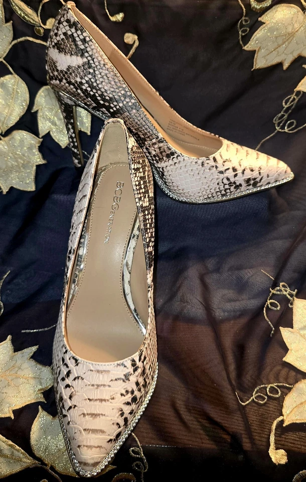 BCBGenerationWomen's Holli насосы женские туфли слоновой кости змея размер 6 новый... - Изображение 4 из 4
