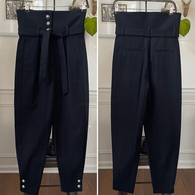 NWOT IRO Caelia High Waist Paperbag Trousers Pants $500 36 4