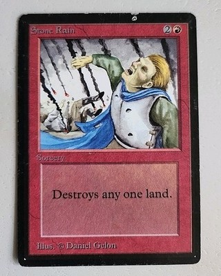 Stone Rain Beta Edition MP Moderately Played MTG 