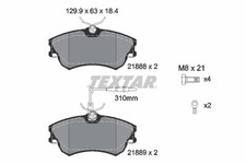 TEXTAR Bremsbelagsatz Scheibenbremse 2188801 für RENAULT ESPACE 3 dTi JE0M JE0A