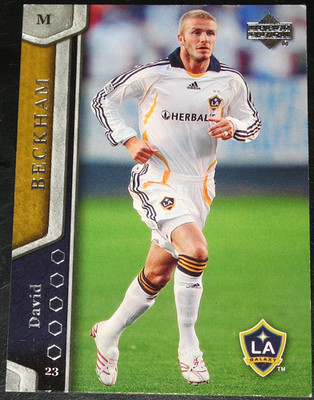 2007 Upper Deck MLS David Beckham LA Galaxy 1st MLS RC #63 Exc.
