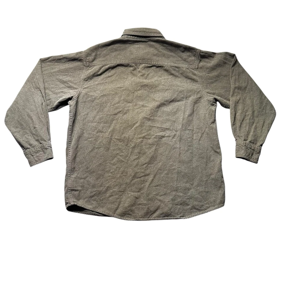 Camisa Red Head Brand Co Hombres L Verde Abotonada Manga Larga Algodón Ropa de Trabajo Foto 2 de 4