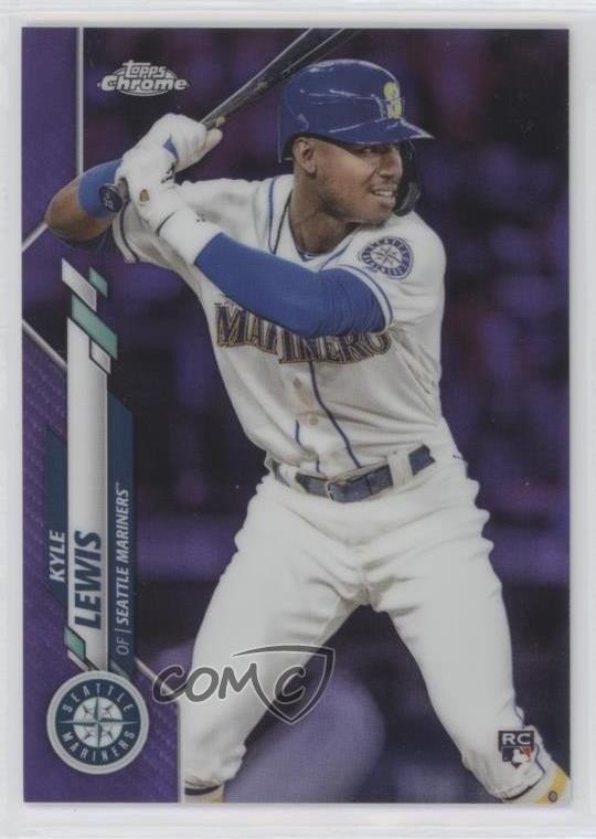 2020 Topps Chrome Purple Refractor 225/299 Kyle Lewis #186 Rookie RC sh7