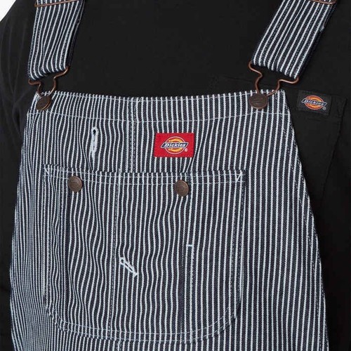 Sz36/30 NWOT Men’s DICKIES Striped Blue & White Bibbed Carpenter Overalls - Picture 5 of 14