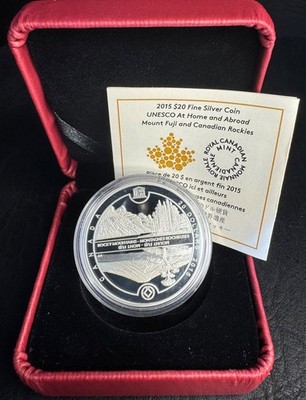 2015 Royal Canadian Mint $20 Silver UNESCO-At Home and Abroad, 31.39g .9999 Fine