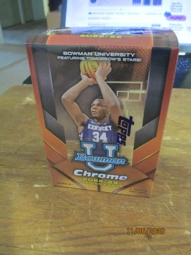 2022-23 Bowman Chrome University U Basketball Hobby Box Factory Sealed Wemby