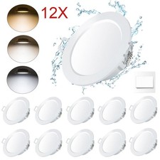 12X LED Flat Panel Ceiling Spot Lights Recessed Downlights Spotlights Ultra Slim