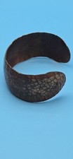 Vintage Genuine Copper Hammered Wide Cuff Bracelet Artisan Boho Adjustable
