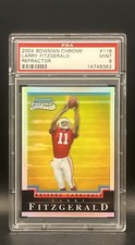 Larry Fitzgerald 2004 Bowman Chrome Refractor #118 RC /500 PSA 9 Rookie Football