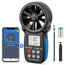 Digital Wireless Anemometer with APP via Bluetooth Handheld Wind Speed Meter...